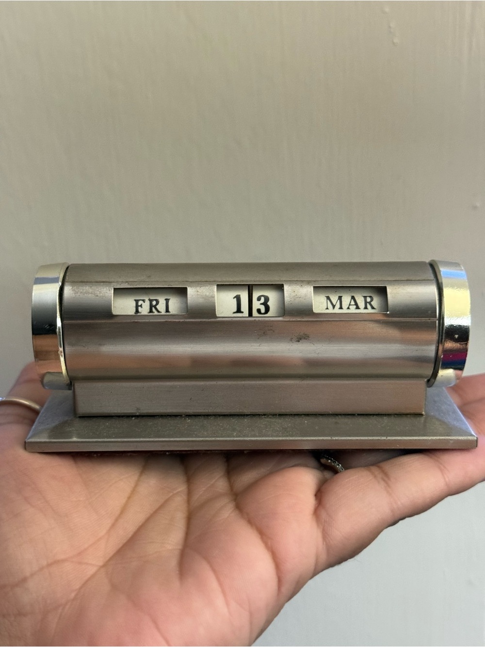 VTG Park Sherman Perpetual Desk Calendar - Brass